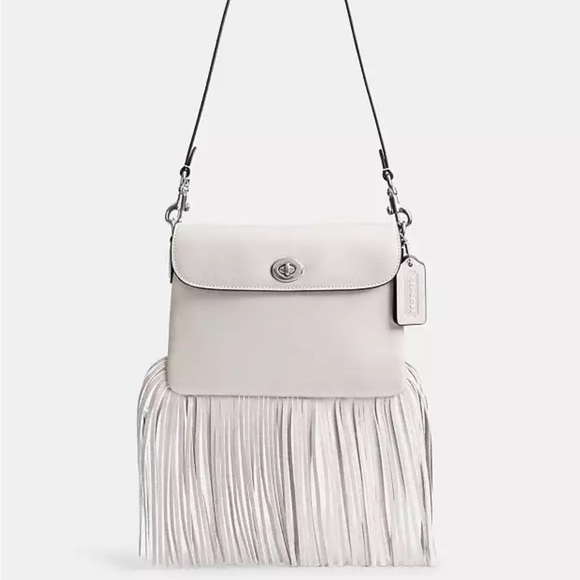 Coach 1964 Fringe Bag Shoulder Crossbody Purse Chalk New NWT - Picture 8 of 12